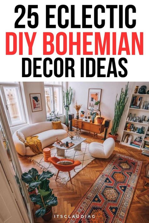 Colourful Bohemian Living Room, Eclectic Boho Decor Living Room, Home Decor Boho Modern, Boho Hippy Living Room, Bohemian Chic Home Decor, Bohemian Bungalow Decor, Bohemian Furniture Living Room, Bohemian House Decor Living Room, Boho Den Decor