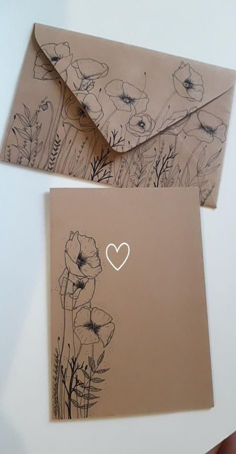 Ideas Para Decorar Una Carta, Handmade Gifts For Girlfriend, Diy Mail, Hand Doodles, Bridal Necklace Designs, Creative Gift Wraps, Diy Gift Card, Envelope Art, Lace Wedding Invitations