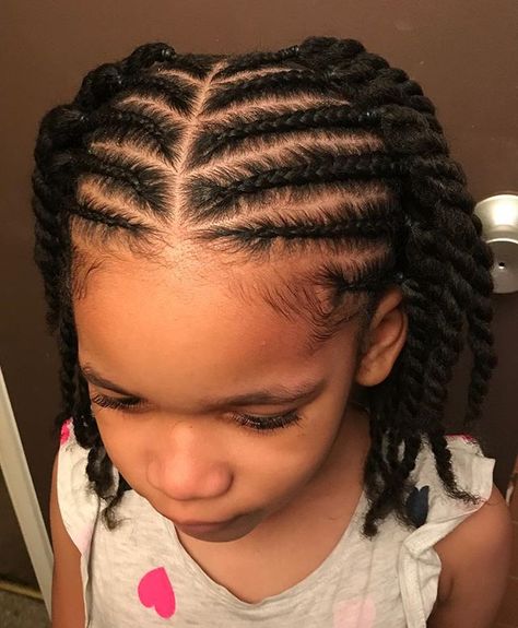 Cornrows & Twists for the week ✨✨✨✨✨✨✨✨✨✨ Style inspired by @njb7nyc #naturalkids #myhaircrushkids #kidsbraids #naturalhairstyles… Toddler Braided Hairstyles, Kids Style Hair, Kids Hairstyle, Lil Girl Hairstyles, Kids Curly Hairstyles, Toddler Hairstyles Girl, Natural Hairstyles For Kids, Girls Natural Hairstyles, Hair Twist Styles