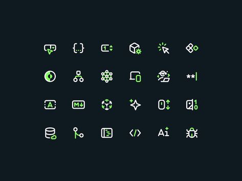 Web Development Icons - Nucleo UI by Sebastiano Guerriero for Nucleo on Dribbble Developer Icon, Arabic Logo, Text Editor, Mobile Development, Flat Icons, Web Icons, Applied Arts, Logo Icon, Creative Icon