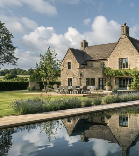 Introducing our clients' stunning Cirencester Country Home, located in the heart of The Cotswolds.⁠ ⁠ Nestled in the picturesque Gloucestershire countryside near Woodmancote, Cirencester, stands this beautifully extended country home.  ⁠ ⁠ #cirencester #stroudvalleys #cotswoldhomes #stroud #gloucestershire #cotswoldinteriordesign English Country Farmhouse Exterior, Countryside House Aesthetic, Countryside House Interior, Cotswolds Aesthetic, English Country Home Exterior, Country Farmhouse Exterior, English Countryside Home, Stroud Gloucestershire, Cotswold House