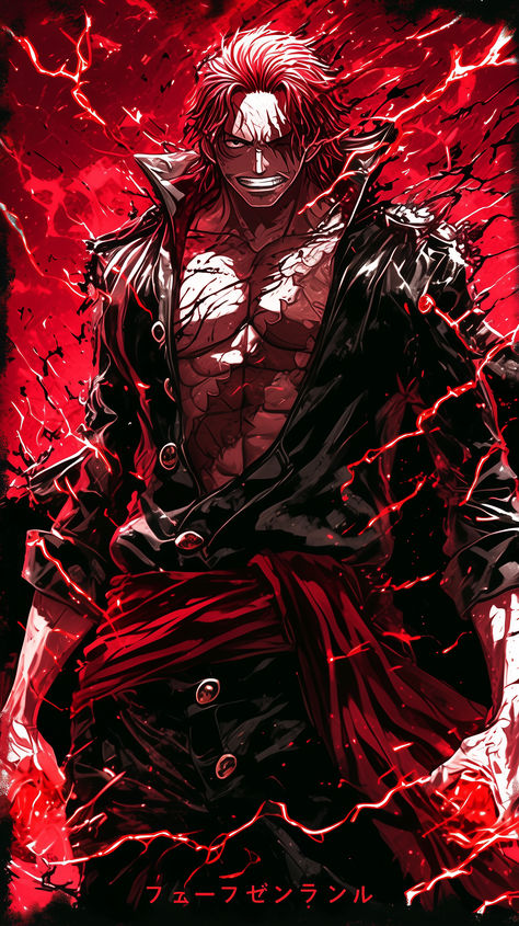 Red haired shanks rage haki wallpaper for iphone and android Naruto X One Piece Wallpaper, Red Hair One Piece, Red Hair Shanks Wallpaper, Shanks One Piece Wallpapers, One Piece Haki, Shanks Haki, Shanks Wallpapers, Zoro Wallpapers, One Piece Zoro