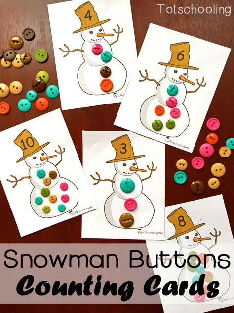 Free Snowman Counting Cards Free Printable. Toddler and preschool activity to learn numbers and counting 1-12. Winter Printables Free, Winter Printables, Snowmen Activities, Winter Activities Preschool, Printable Snowman, Kids Printables, Winter Classroom, Winter Kindergarten, Winter Math