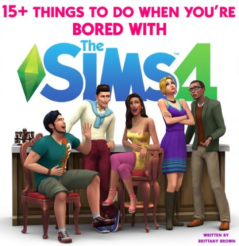 Bored with your typical Sims 4 gameplay? Here's a list of 15+ things you can do to add some excitement and fun to your game again! Sims 4 Ideas Gameplay, Sims 4 Funny, Sims 4 Gameplay Ideas, Sims Tips, Sims Traits, Sims 3 Worlds, Sims Memes, Sims Challenge, Sims 4 Challenges