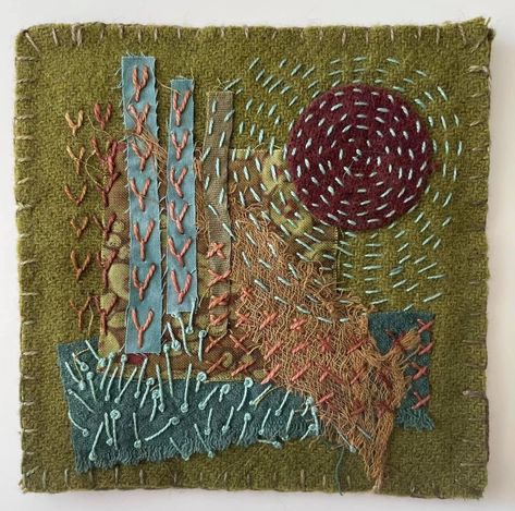 Boro Stitching, Textile Art Embroidery, Sashiko Embroidery, Fabric Journals, Textile Fiber Art, Paper Embroidery, Japanese Embroidery, 자수 디자인, Slow Stitching