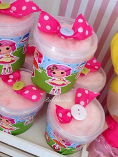 Cotton candy at a LaLaloopsy birthday party! See more party ideas at CatchMyParty.com! Lalaloopsy Party Ideas, Lalaloopsy Birthday Party, Lalaloopsy Birthday, Lala Loopsy, Lalaloopsy Party, Girly Party, Girl Bday Party, Peppa Pig Birthday, Monster Birthday