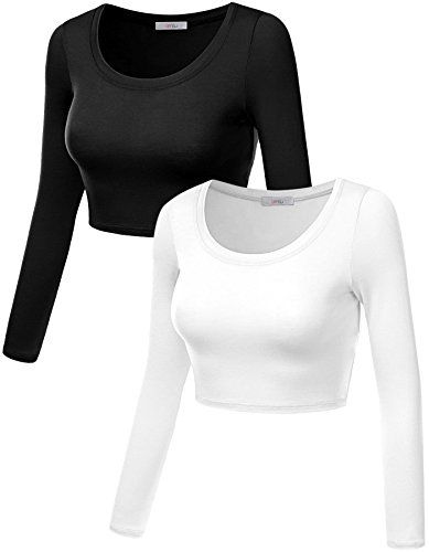 Cute Cropped Shirts, Womens Crop Top, Plus Size Crop Tops, Plus Size Cocktail Dresses, Cute Preppy Outfits, Crop Top Outfits, Crop Top And Shorts, Crop Top Shirts, Basic Long Sleeve