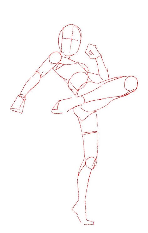 Gymnast Drawing Reference, Kicking Reference Action Poses, Kick Poses Reference, Anime Posing Reference, Adventurer Pose Reference Drawing, Simple Anatomy Poses, Twist Body Pose, How To Draw Someone Walking, References Drawing Pose