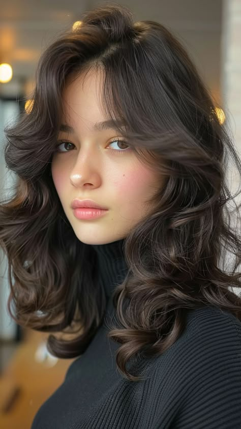 24 Weave Styles with Bangs You'll Adore Hairstyle For Curls, Whimsical Bangs, Wavy Hairstyles With Bangs, Hair Bangs Ideas, Cute Bangs Hairstyles, Curl Bangs, Curls With Bangs, Side Part Hairstyle, Side Part Hair