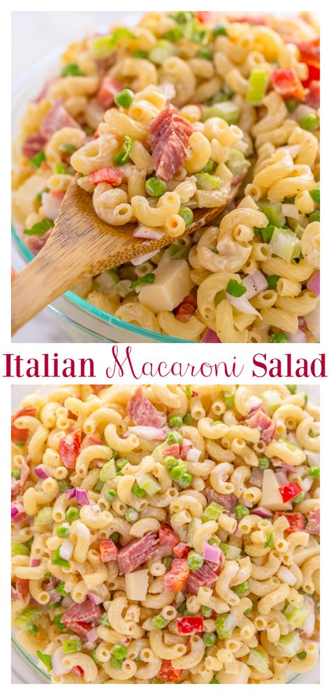 Macaroni Salad Italian, Pasta Salad Recipes With Elbow Noodles, Macaroni Salad Italian Dressing, Elbow Pasta Salad Recipes, Macaroni Salad With Italian Dressing, Elbow Macaroni Recipes Salad, Elbow Noodle Recipes Easy, Elbow Noodle Recipes, Elbow Pasta Salad