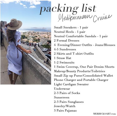 Meditteranean Cruise Outfits, Med Cruise Outfits, European Cruise Outfits, Mediterranean Cruise Outfits, What To Pack For Greece, Pack For Greece, Summer Cruise Outfits, Alaska Cruise Packing List, Greek Isles Cruise