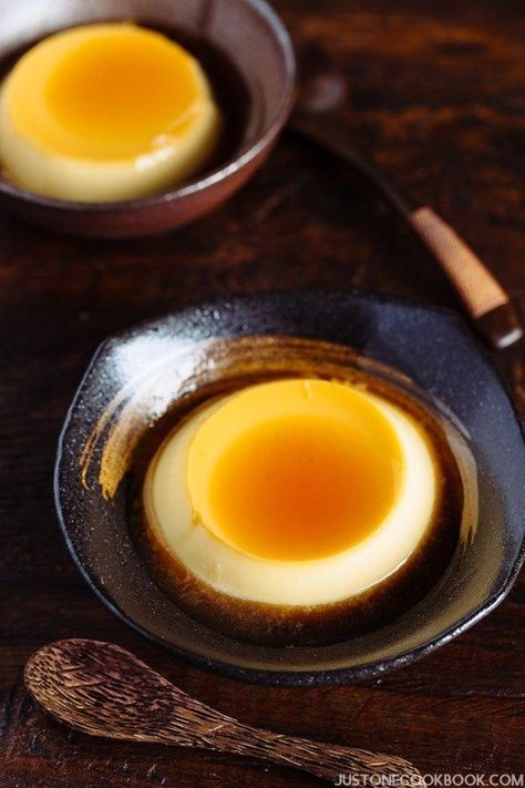 Japanese Pudding (Purin プリン) ｜ Easy Japanese Recipes at JustOneCookbook.comプリン) ｜ Easy Japanese Recipes at JustOneCookbook.com Purin Recipe, Kitchen Doodles, Custard Pudding Recipe, Japanese Pudding, Authentic Japanese Recipes, Hatoful Boyfriend, Japanese Dessert Recipes, Cultural Foods, Dessert Soup