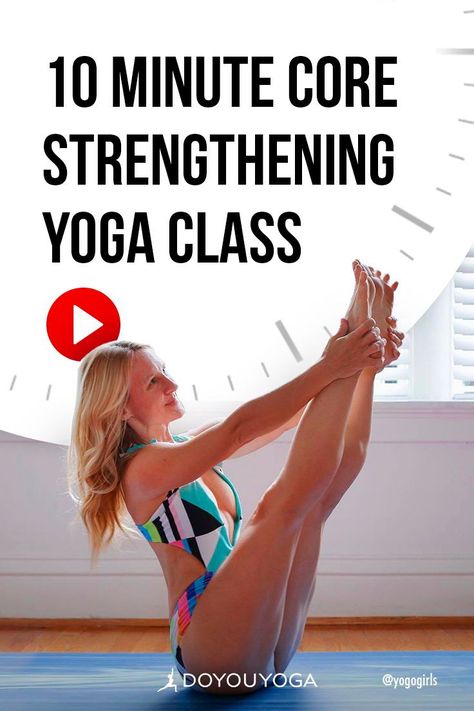 10-Minute Self Care and Core Strengthening Yoga Practice (VIDEO) #yoga #fitness #corestrength #health Core Strengthening Yoga, Strengthening Yoga, Yoga Teacher Resources, 30 Day Yoga, Core Strengthening, Happy Yoga, Yoga Inspo, Strengthen Core, Strong Core