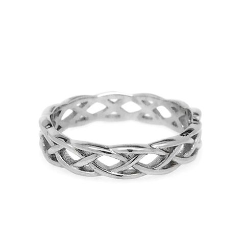 Womens Simple Stainless Steel Silver Infinity Celtic Braid Band Ring (Size 4 - 9) - C1188W4K5GH - Rings, Bands  #rings #womenfashion #promiserings #jewelry #Bands Eternity Knot, Silver Braided Ring, Celtic Braid, Braided Ring Band, Silver Pinky Ring, Band Rings Women, Infinity Braid, Celtic Wedding Bands, You Found Me