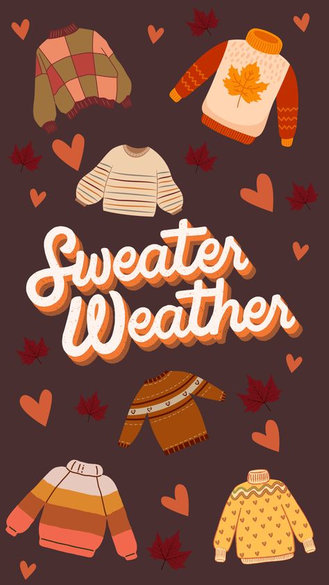 Sweater Weather Wallpaper, Cute Autumn Wallpaper, Sweater Wallpaper, Cozy Wallpapers, Lockscreen Themes, Weather Wallpaper, September Quotes, Autumn Cottagecore, Fall Journal