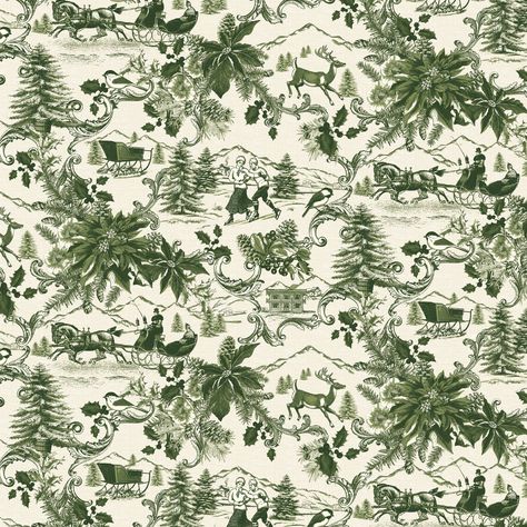 Christmas Classics fabric for Northcott Free Christmas Printables Vintage, Toile Christmas, Christmas Scrapbook Paper, Christmas Photo Album, Christmas Classics, Japan Illustration, Patron Vintage, Northcott Fabrics, Christmas Papers