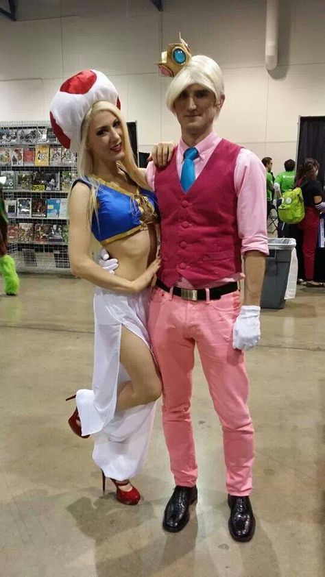 Cosplay (Rule 63 #genderbent #genderswap) | Female Toad Costume | Male Prince (Princess) Peach | Mario | Gamer | Halloween Toad Cosplay Mario, Male Princess Peach, Toad Costume Diy Women, Mario Group Costumes, Mario Photoshoot, Drake Halloween, Princess Peach Costume Diy, Prince Peach, Bowser Cosplay