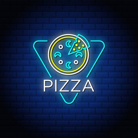 Neon Text, Pizza Logo, Italian Foods, Custom Neon Lights, Neon Logo, Bar Logo, Set Your Goals, Pizza Night, Neon Light Signs