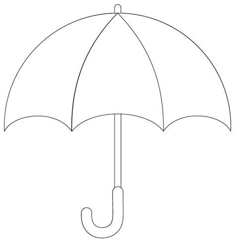 Umbrella Template, Umbrella Coloring Page, Umbrella Drawing, Big Umbrella, Umbrella Decorations, Kids Umbrellas, Outline Images, Old Paper Background, Yellow Umbrella