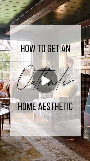 Mia Volk on Instagram: "How I would put together an outlander home aesthetic! American Colonial meets Scottish highland castlecore, a dash of French inspiration and a bit of cottage design. Lots of rustic carved wood furniture, prints of Scottish landscapes, warm tweeds, wool and plaid textiles, and romantically ornate pieces for a love story fit for Jamie and Claire Fraser that transcends time. 

#homedecor #decorideas #roomdecor #decorfinds #homestyle #decorhelp #nerdcore #nerdcorehomeseries #outlander #outlanderaesthetic #cottagecore #colonialhome

📷: Chris Loves Julia, Kristina Crestin, Callsign Design, Ella Rosenthal, Blanc Marine Intérieurs, John Boyd, Highlands Inn" Scottish Cottages Interior, Scottish Highlands Decor, Outlander House Aesthetic, Outlander Inspired Home Decor, Old Colonial Homes Interior, Outlander Home Aesthetic, Outlander Aesthetic Home, Nerdcore Aesthetic, Victorian Farmhouse Interior