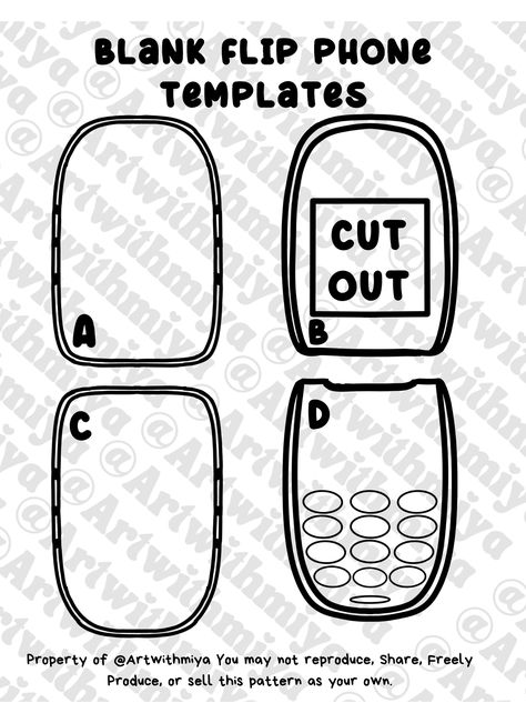 Stitch Flip Phone Template, Paper Flip Phone Template, Cardboard Phone Template, Thing To Do With Cardboard, Kirby Flip Phone Template, Cinnamon Roll Flip Phone Template, Diy Flip Phone Template, Cardboard Crafts Template, Cinnamoroll Flip Phone Template