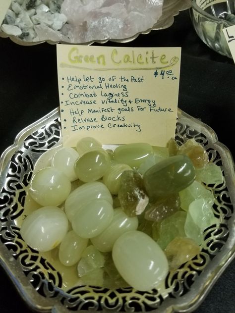 Green Calcite Crystal, Pistachio Calcite, Green Tower, Green Calcite, Crystal Aesthetic, Crystal Magic, Calcite Crystal, Crystal Meanings, Heart Soul