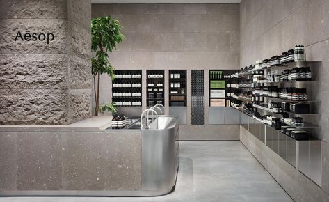 Interior of Aesop Sapporo store in Sapporo, Japan, by Case-Real Aesop Shop, Aesop Store, Berlin Architecture, Architecture Wallpaper, Wallpaper Magazine, Retail Store Design, Retail Design Blog, Retail Interior, Store Design Interior