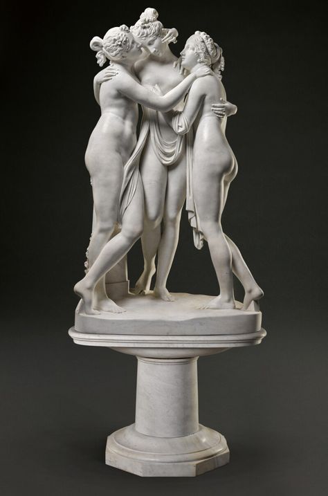 European Art Paintings, Medusa Art, Anatomy Sculpture, Antonio Canova, The Three Graces, Daughter Of Zeus, Classic Sculpture, European Sculpture, Three Graces