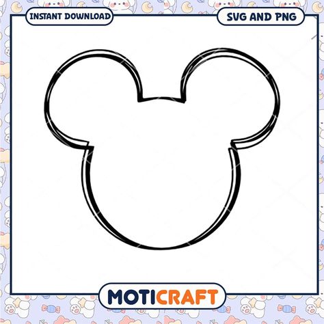 Mickey Mouse Outline SVG File for Crafting Projects Check more at https://moticraft.com/product/mickey-mouse-outline-svg-file-for-crafting-pr/ Mickey Outline, Mouse Outline, Mickey Head Svg, Mickey Mouse Outline, Mickey Head, Svg Free Files, Free Svg, Line Drawing, Disneyland