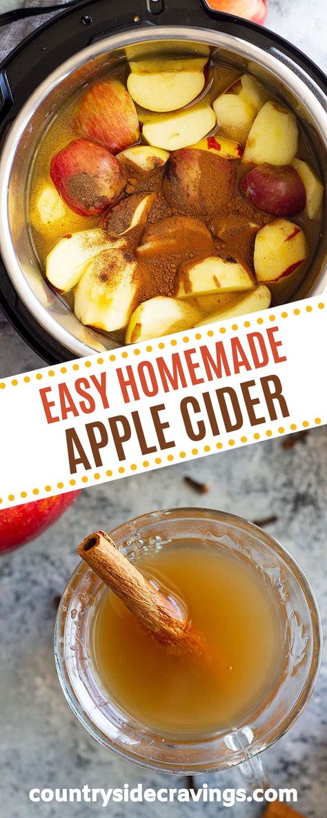 Homemade Apple Cider that’s filled with warm spices like cinnamon, allspice, and a little clove. It’s the perfect drink to warm up with! I give ranges in the recipe card for the spices. I know some may like a more mildly spiced cider (my family) and some may like it spicier. Slow cooker, Instant Pot, and stovetop instructions included. See how simple this apple cider is to make no matter how you choose to! Hot Apple Cider Recipe, Nonalcoholic Drink, Homemade Drinks Recipes, Apple Ideas, Apple Cider Recipe, Homemade Foods, Fall Baking Recipes, Homemade Apple Cider, Cider Recipe