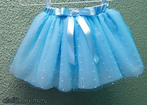 Sainha de Tulê azul!💙 Tulle Skirt, Strapless Top, Women's Top, Quick Saves