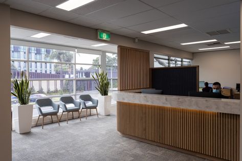 Physio Xtra — Workspace Timber Staircase, Statement Chandeliers, London Office, Reception Area, Waiting Area, Office Snapshots, Workplace Design, New London, Office Interior