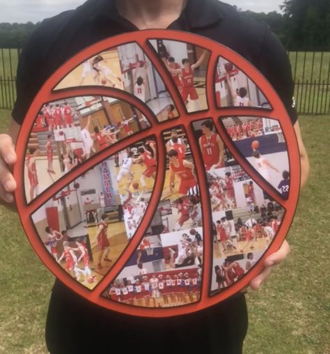 Diy Basketball Decorations, Diy Basketball Gifts, Basketball Gifts For Boyfriend, Gifts For Senior Night, Senior Night Ideas, Senior Gift Ideas, Its Not Too Late, Senior Board, Basketball Senior Night