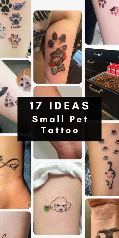 Looking for a way to honor your pet's spirit? Consider a pet-themed tattoo as a timeless tribute. #SpiritTribute #PetTattoo Small Pet Tattoo Ideas, Fur Mom Tattoo, Animal Memory Tattoos, Small Dog Tattoos For Women Simple, Shih Tzu Memorial Tattoo, Multi Pet Memorial Tattoo, Dog Rescue Tattoo Ideas, Pet Memory Tattoos Dogs, Small Dog Memorial Tattoo Ideas