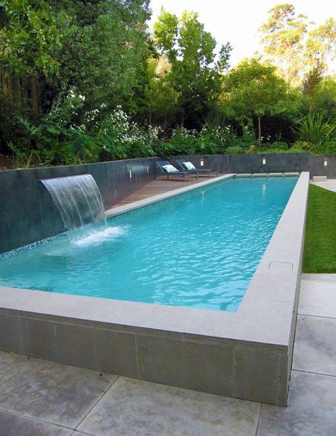 Any pool is an excellent addition to backyard designs Pool Landscape Design, Backyard Pool Landscaping, Above Ground Swimming Pools, Modern Pools, Small Pools, Dream Pools, Lap Pool, Indoor Swimming Pools, Small Pool