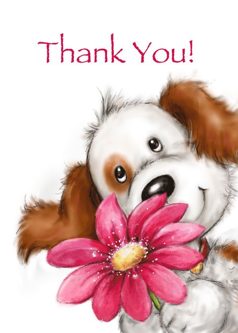 Thank You Images, Cute Sketches, Cute Animal Illustration, Tatty Teddy, Cute Clipart, Art And Illustration, Cards For Friends, Ok Ru, Cute Dog