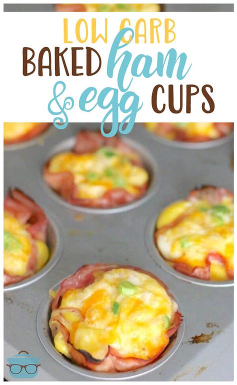 Ham And Egg Cups, Ham Egg Cups, Baked Egg Cups, Egg Cups Recipe, Egg And Grapefruit Diet, Desayuno Keto, Egg Cups Breakfast, Ham And Eggs, Vegan Muffins