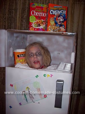 Halloween 2008 Coolest Homemade Costume Contest Winner. Frozen Head in Freezer costume submitted by April from Marshall, MO... Geek Outfit, Costume Contest Winner, Clever Halloween, Cheap Halloween Costumes, Food Costumes, Clever Halloween Costumes, Homemade Costume, Homemade Halloween Costumes, Diy Halloween Costumes Easy