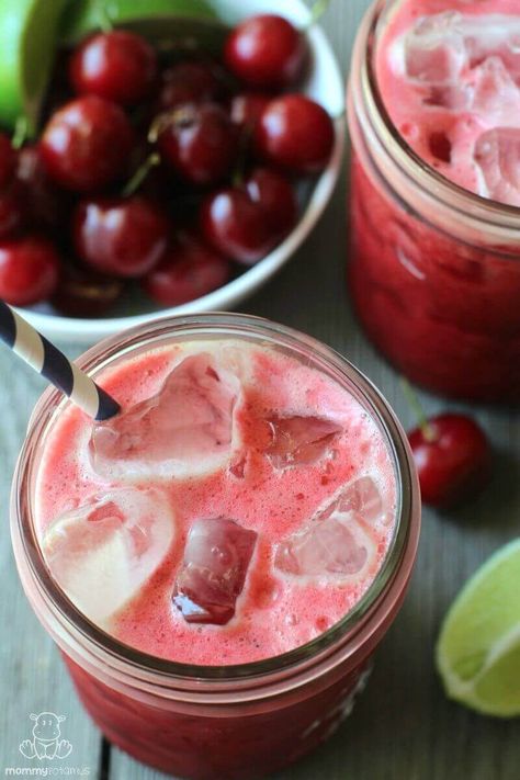 Cherry Limeade Recipe Nourishing Drinks, Aip Drinks, Cherry Limeade Recipe, Homemade Juices, Limeade Recipe, Paleo Drinks, Liquid Sunshine, Natural Beauty Recipes, Cherry Limeade