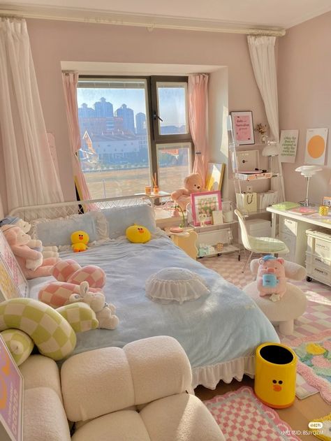 Decor Room Ideas, Pastel Room Decor, Cute Bedroom Ideas, Dorm Room Inspiration, Cute Decor, Casa Vintage, Pastel Room, Pinterest Room Decor, Study Room Decor