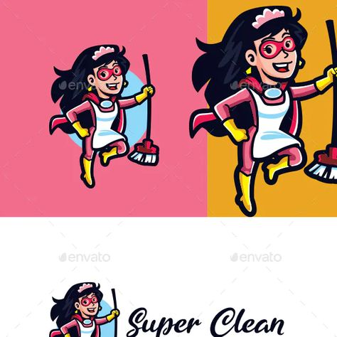 Super Maid Mascot Logo Mascot Illustration, Knight Logo, Eagle Mascot, Character Logo, Italian Chef, Gaming Logo, Mascot Character, Best Iphone Wallpapers, Mascot Logo