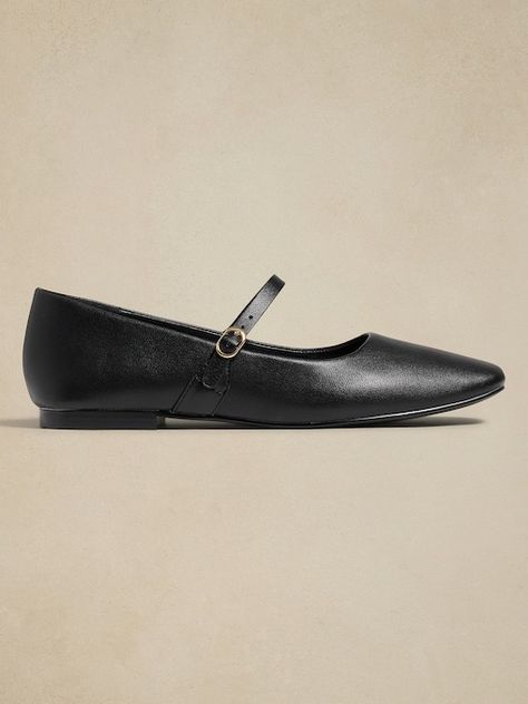 Women's Shoes | Banana Republic Factory Dress Shoes Flats, Leather Mary Jane Flats, Sandals High Heels, Shoe Wardrobe, Ballerina Shoes Flats, Fall Fits, Mary Jane Flats, Banana Republic Factory, Leather Mary Janes