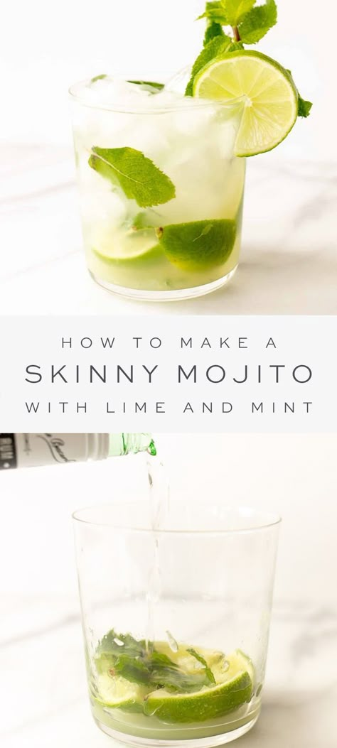 Healthy Mojito Recipe, Healthy Lemonade, Mojito Ingredients, Best Drink Recipes, Mint Drink, Low Calorie Cocktails, Julie Blanner, Healthy Cocktails, Mint Mojito