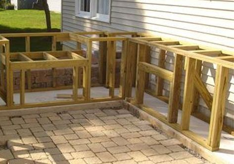 DIY Outdoor Kitchens | Build Your Own Outdoor Kitchen : BBQ Guys Outdoor Bar And Grill, Diy Outdoor Bar, Outdoor Kitchen Countertops, Outside Bars, Outdoor Kitchen Plans, Build Outdoor Kitchen, Outdoor Kitchen Appliances, Bbq Island, Bbq Set