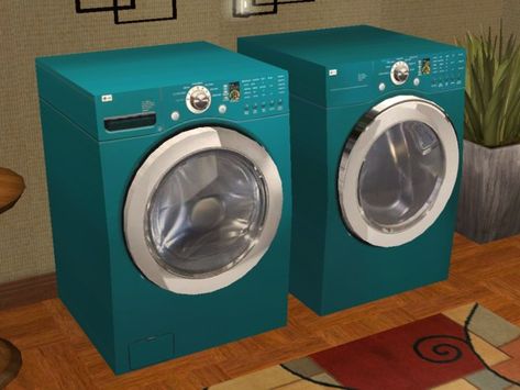 Mod The Sims - LG Dryer & Washer Machine Lg Washer And Dryer, Sims 2 Hair, Lg Washer, Sims Free Play, Sims 4 Cc Shoes, Sims 4 Cc Makeup, Sims 4 Cc Skin, Sims 4 House Design, Washer Machine