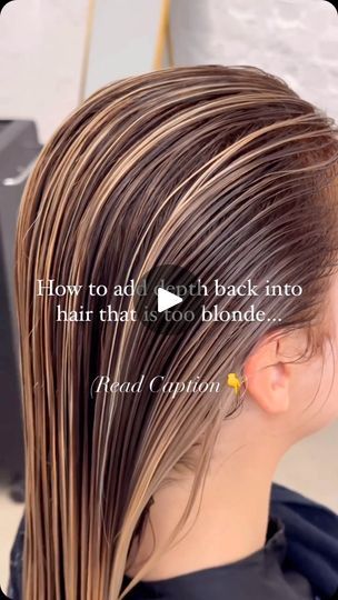 46K views · 3.6K reactions | How to add depth back into the hair👇👇👇

While there are many approaches to restoring depth, this is my favorite…

When a client comes in with hair that has been over highlighted and needs more dimension, adding lowlights can be daunting and sometimes underwhelming. 

Traditional lowlights can get lost in the hair, fade fast, and sometimes look very artificial. Instead I like to do a dramatic root melt and wet balayage to create a new look. 

When working with an acidic demi permanent color like @redkenpro Shades EQ it possible to root melt over preexisting blonde and still see remnants of the highlights underneath. This creates a very authentic intentional looking color. This is one of the many reason a choose to work with a more translucent color. Not to me How To Do Lowlights At Home, Add Dimension To Blonde Hair, Adding Dimension To Blonde Hair, Wet Balayage, Highlights Underneath, Color Melting Hair, High And Low Lights, Root Melt, How To Fade