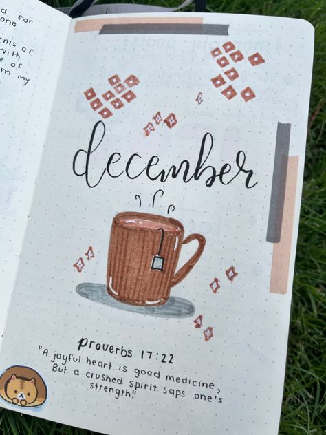 Journal Inspiration Aesthetic, Christmas Journal Ideas, December Coffee, Book Journal Layout, December Planner, December Bullet Journal, Aesthetic Creative, Creative Prompts, Bullet Journal Cover Page