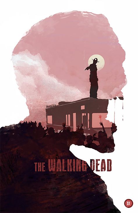 30 Cleverly Illustrated Posters with Double Exposure Effects Walking Dead Poster, The Walking Dead Poster, Walking Dead Wallpaper, The Walkind Dead, Double Exposure Effect, Zombie Face, Walking Dead Art, Walking Dead Game, Fear The Walking