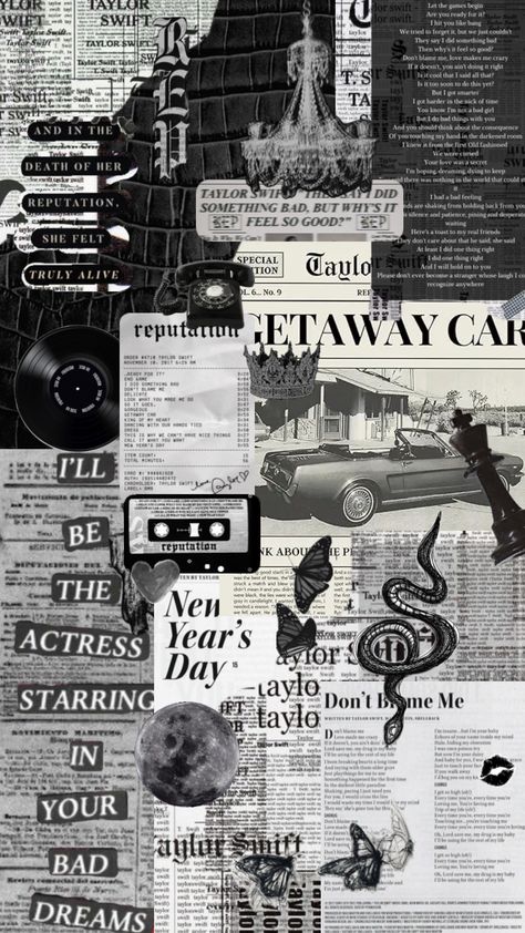 #taylorswift #reputation Reputation Aesthetic Wallpaper, Reputation Collage, Collage Minimal, Reputation Wallpaper, Reputation Aesthetic, Aesthetic Wallpaper Collage, Wallpaper Collage, Something Bad, Aesthetic Collage