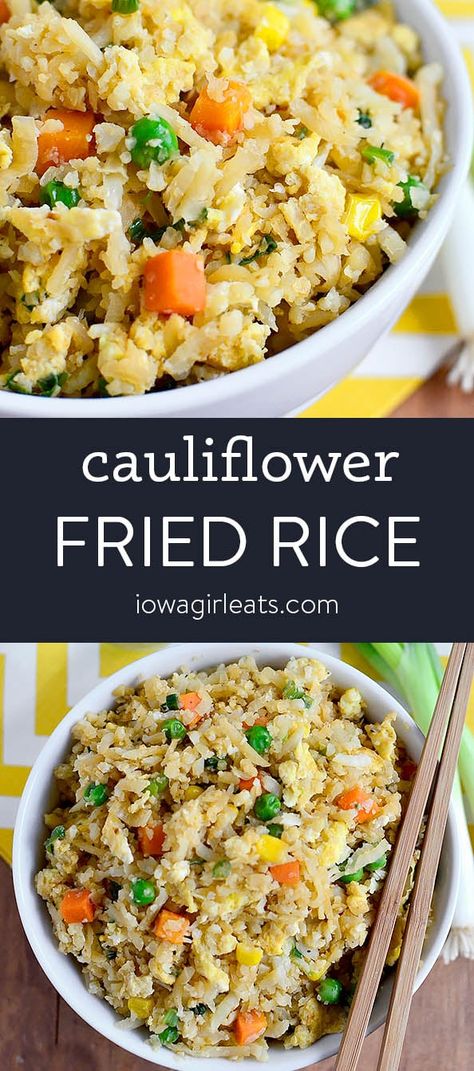 Cauliflower Fried Rice Paleo Cauliflower Fried Rice, Fry Cauliflower, Chinese Shrimp, Cauliflower Fried Rice Recipes, Arbonne Recipes, Cauliflower Fried, Easy Cauliflower, Healthy Shrimp, Cauliflower Fried Rice